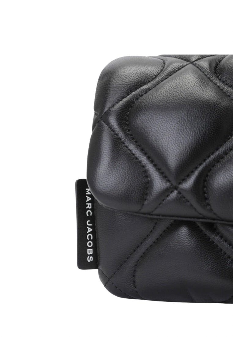 Small Quilted Pillow Bag Black
