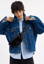Warren Mini Belt Bag In Signature Canvas Black Copper Charcoal Black