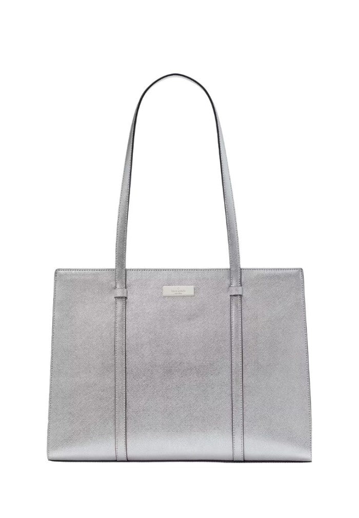 Kenzie Metallic Large Tote Lunar Light