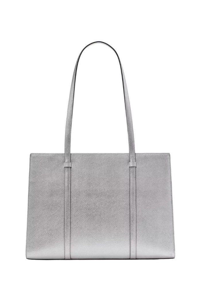 Kenzie Metallic Large Tote Lunar Light