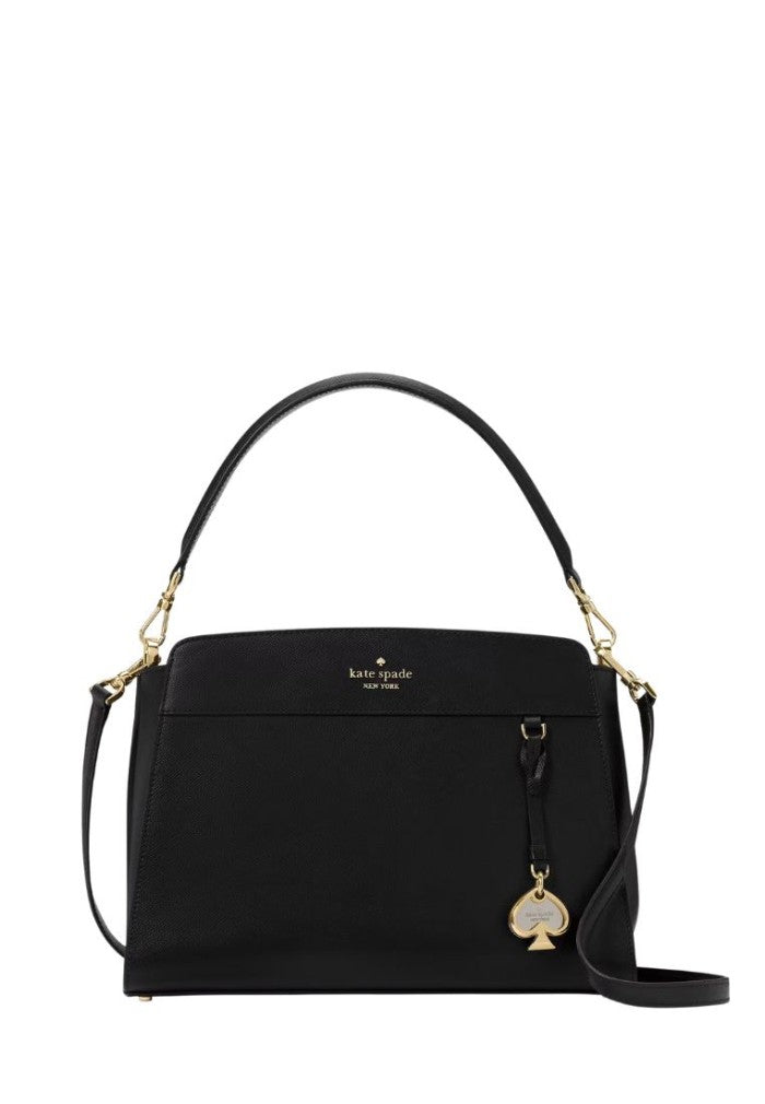Madison Medium Top Handle Satchel Black