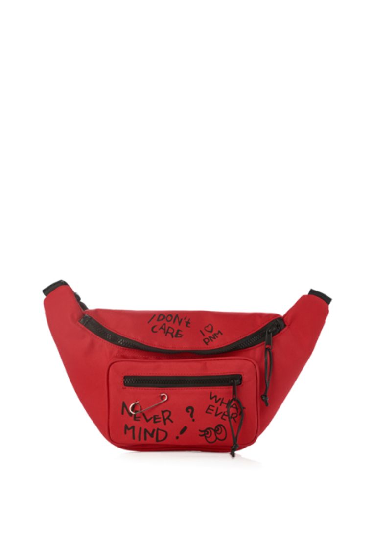 NEVER MIND fanny pack red