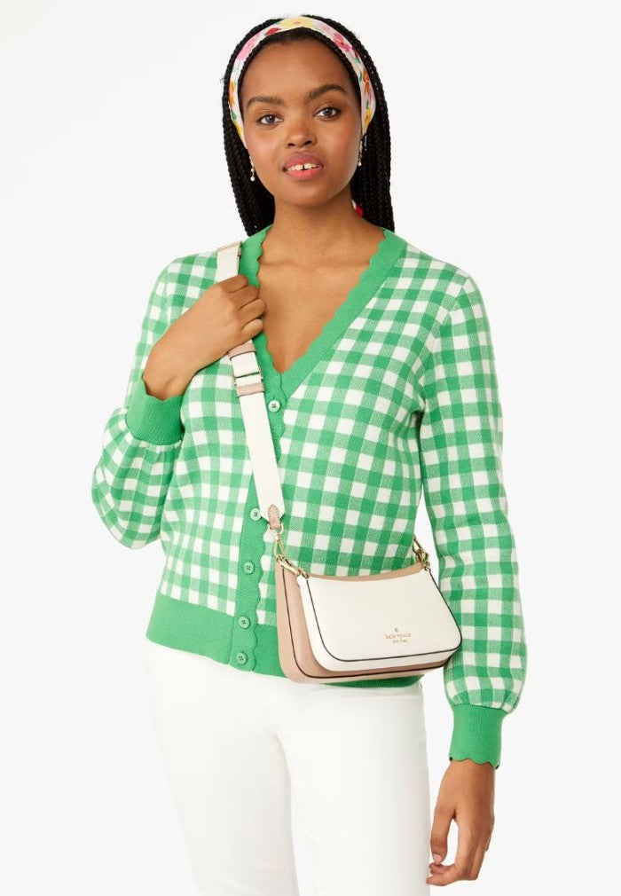 Duet Colorblock Saffiano Leather Small Crossbody Toasted Hazelnut Multi