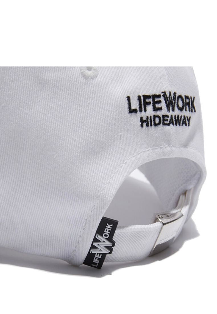 Logo Accent Cotton Baseball Cap White