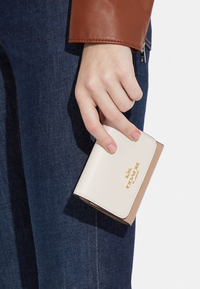 Small Trifold Wallet In Colorblock Chalk Multi
