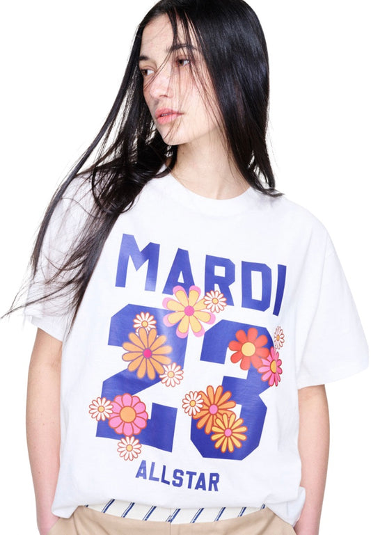 Tshirt Numero 23 Ivory Navy