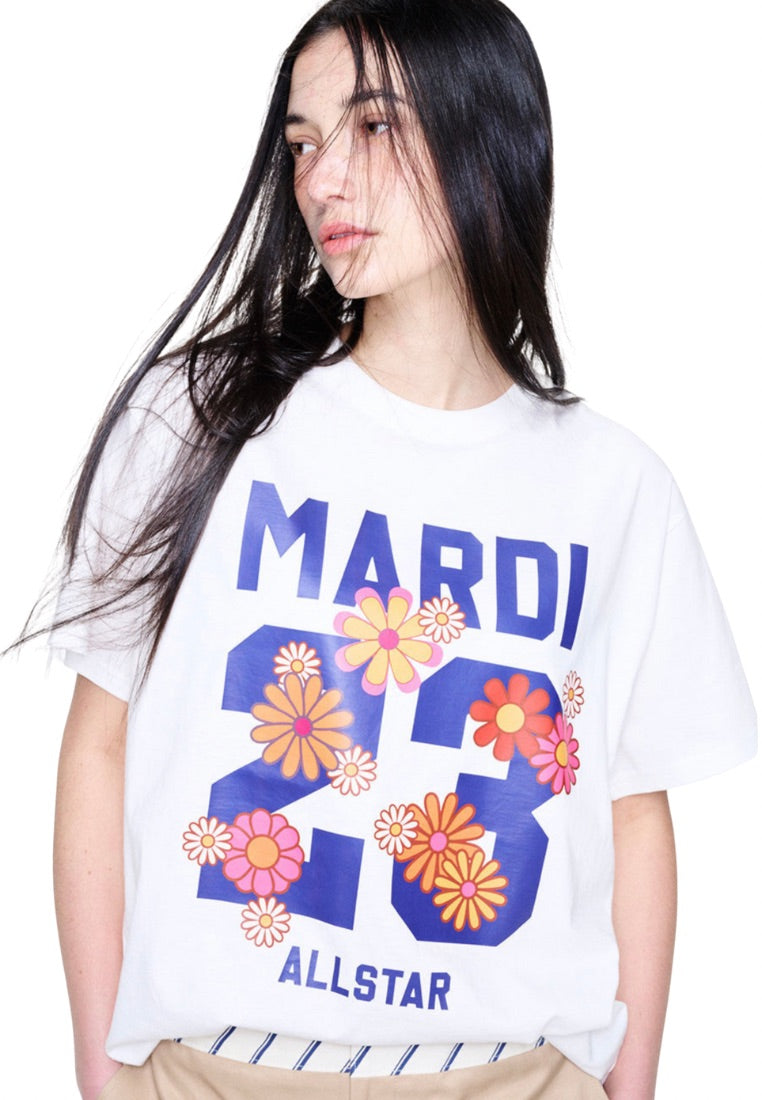 Tshirt Numero 23 Ivory Navy