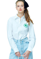 Oxford Shirt White Green