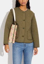 Mollie Bucket Bag In Signature Canvas With Heart Cherry Print Light Khaki Multi