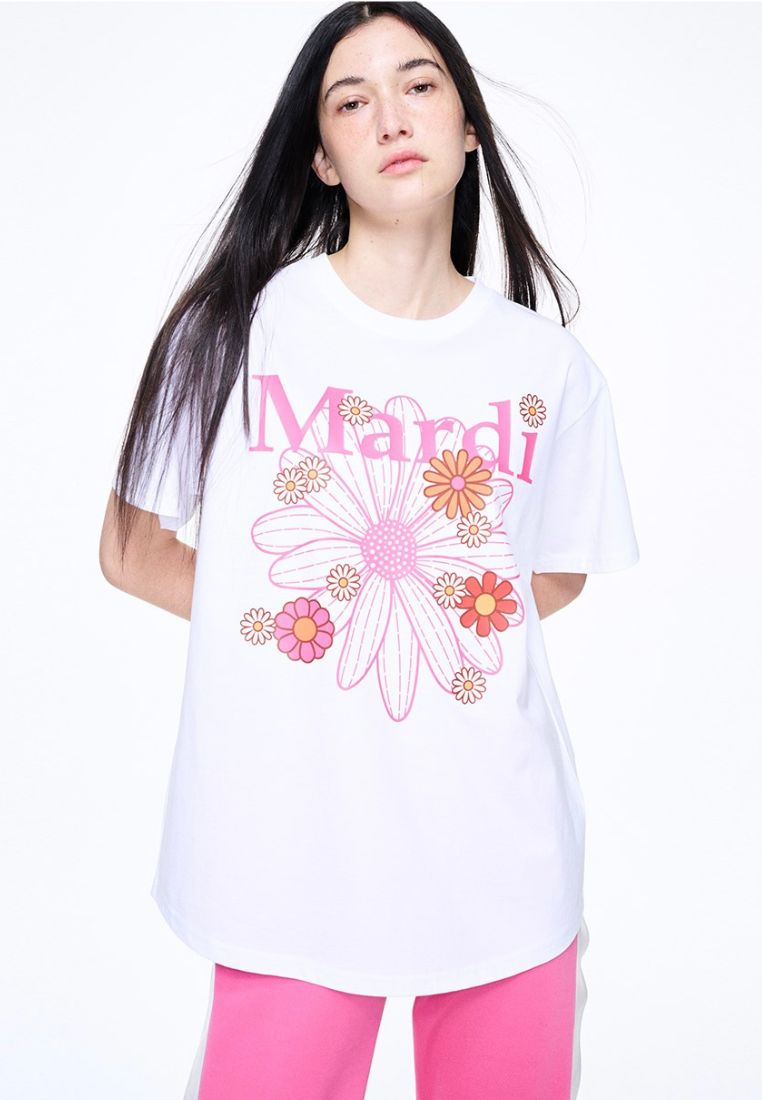 Tshirt FlowerMardi Blossom White Pink