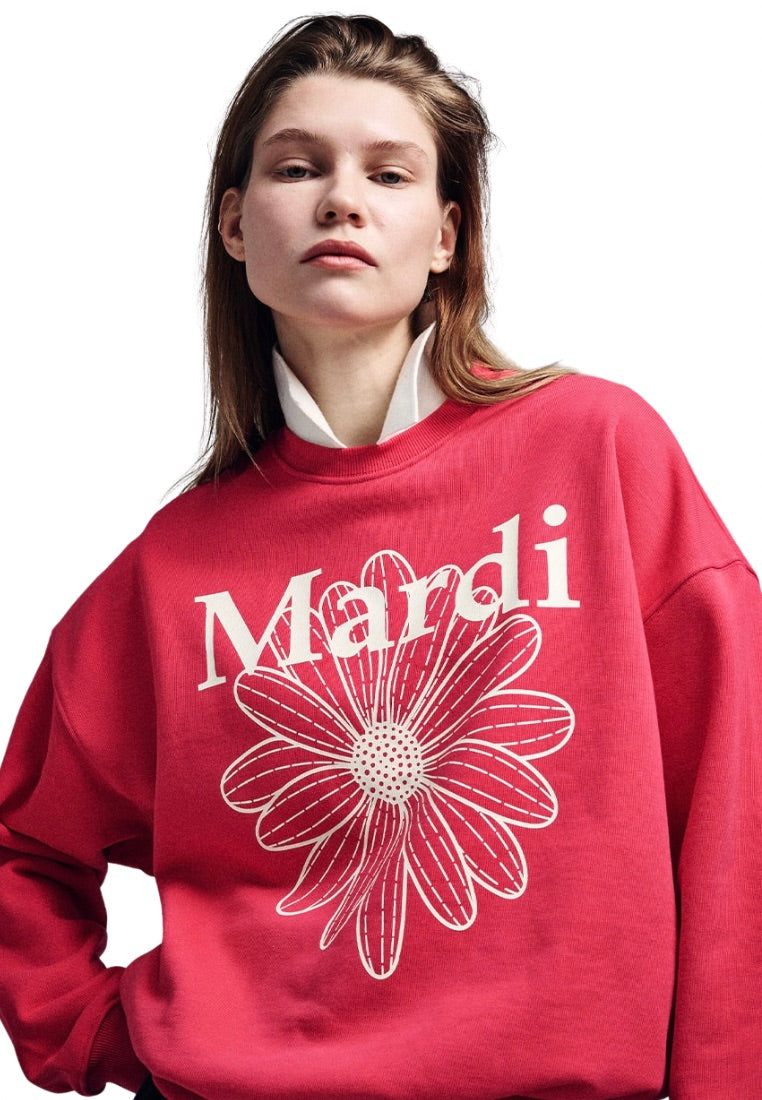 Sweatshirt FlowerMardi Red Ivory