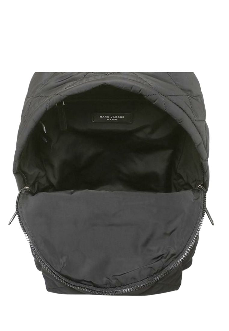 Quilted Nylon Backpack Black