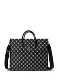 Monogram Wide Tote Bag Pattern Black