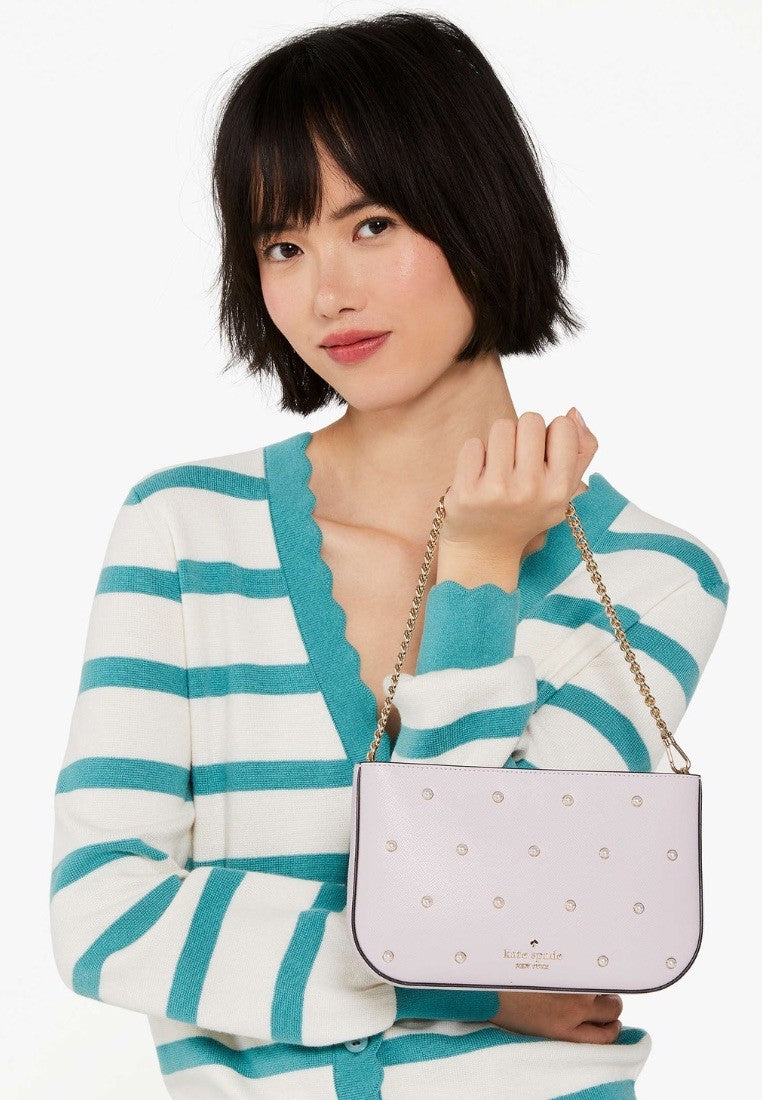 Madison Studded Pearls Pochette Lilac Moonlight Multi