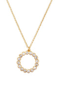 Full Circle Mini Pendant Necklace Gold