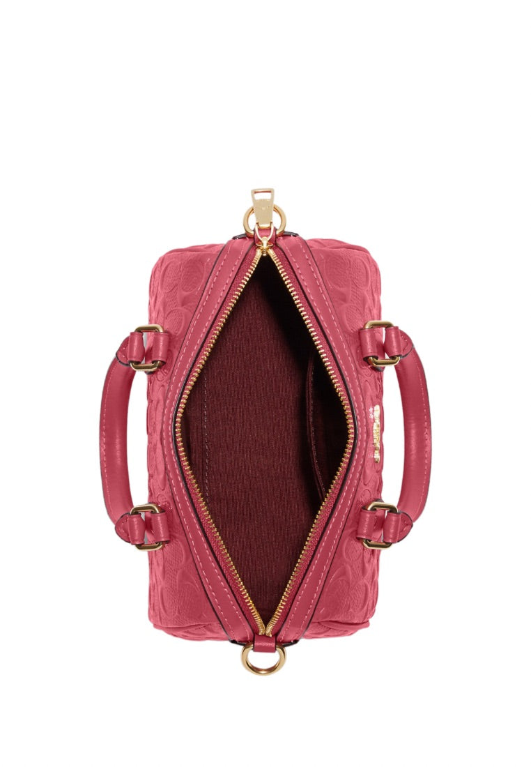 Mini Rowan Crossbody In Signature Leather Strawberry Haze