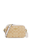 Mini Jamie Camera Bag In Signature Canvas Light Khaki Chalk