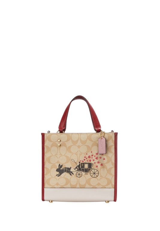 Lunar New Year Dempsey Tote 22 In Signature Canvas With Rabbit And Carriage