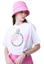 T-Shirt Ring With Rock White