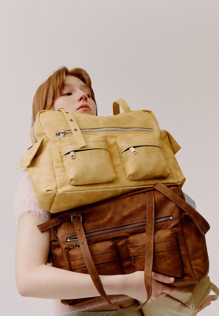 Pocket Utility Bag L Vintage Caramel
