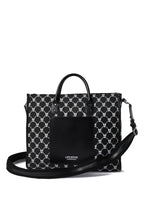 Monogram Wide Tote Bag Pattern Black