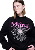 Sweatshirt Flowermardi Gradation Black Pink
