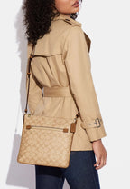 Rowan File Bag In Signature Canvas LT Saddle