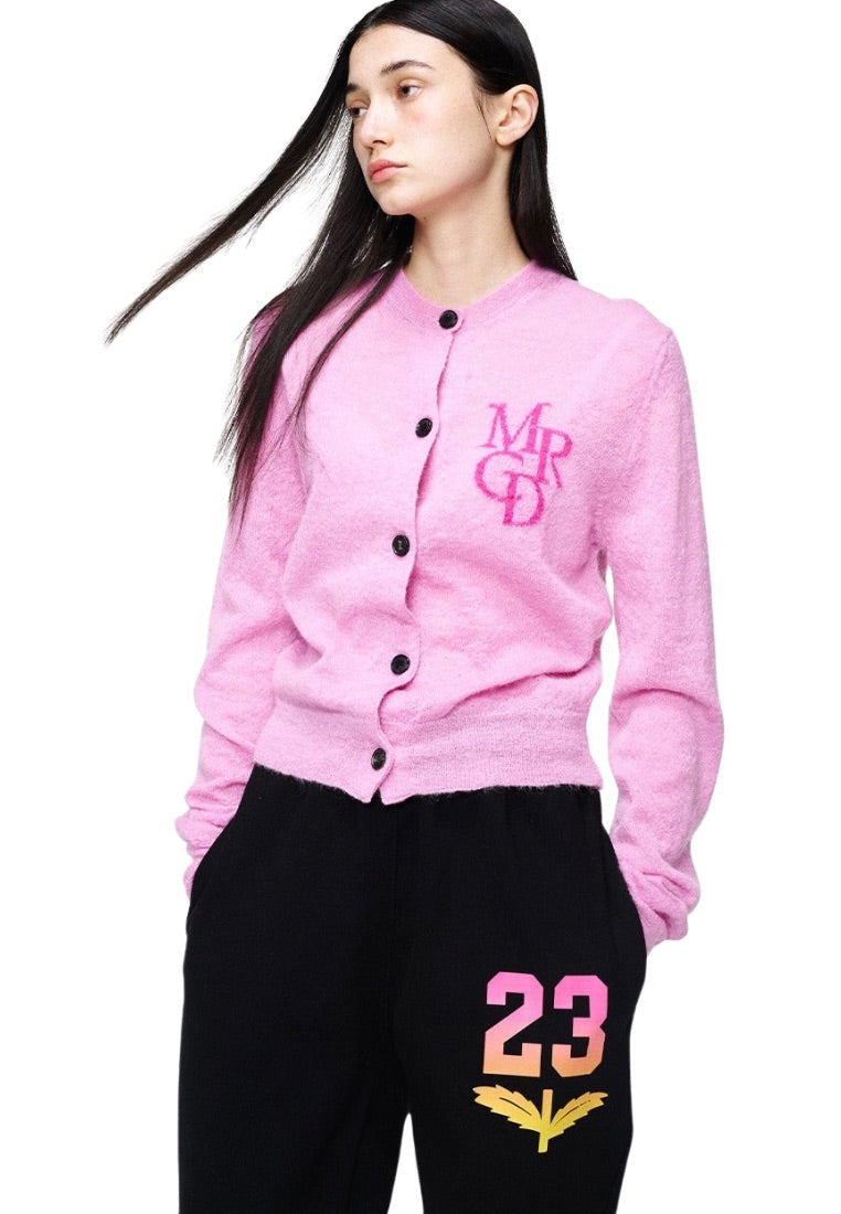 Mohair Cardigan Round Neck MRCD Pink Hotpink