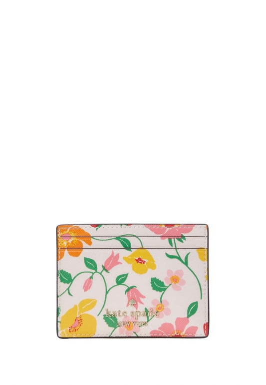 Boxed Madison Strawberry Garden Small Slim Card Holder Pink Multi