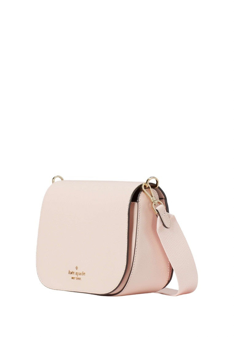 Madison Saffiano Leather Saddle Bag Conch Pink