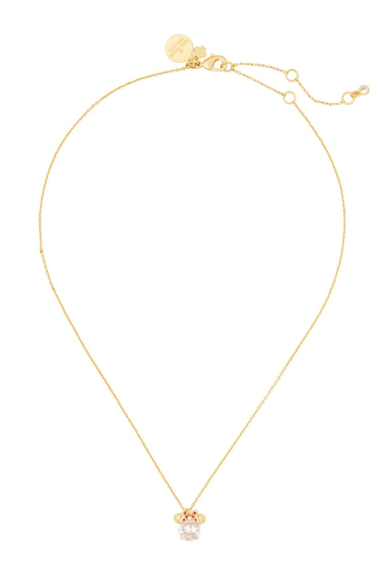 Disney X Kate Spade New York Minnie Pendant Necklace Clear Multi