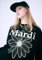 Sweatshirt Flower Mardi Black Cream