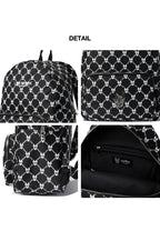 Jacquard Monogram Basic Backpack Pattern Black