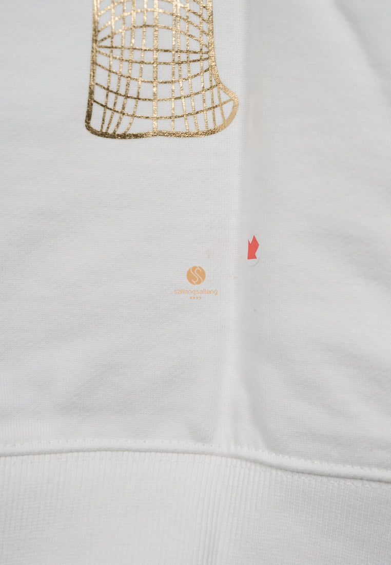 [DEFECT SALE 58] Gold Big Radog Sweatshirt White L