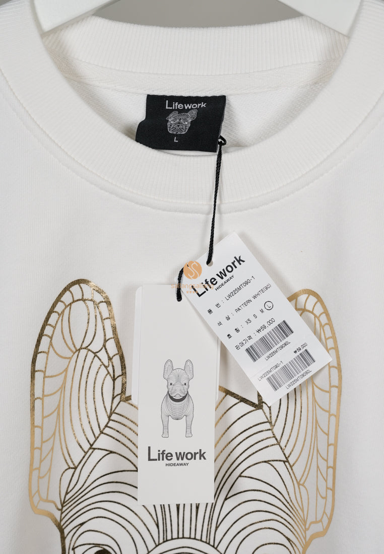 [DEFECT SALE 58] Gold Big Radog Sweatshirt White L