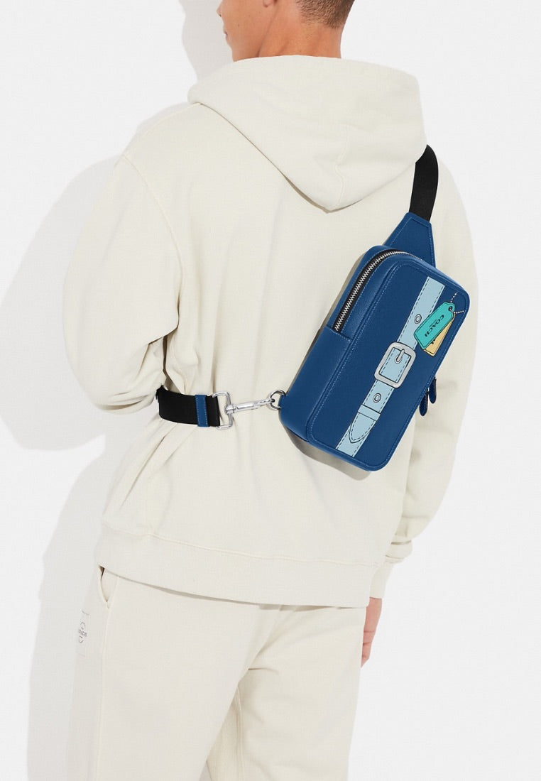 Sullivan Pack With Trompe L'oeil Print True Blue Multi