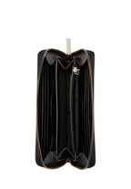 Leila Large Continental Wallet Black