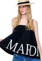 Volume Top Scrunch Strap Black White