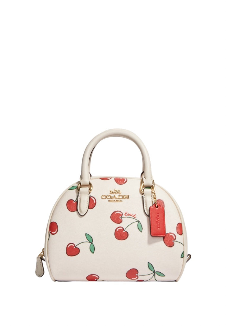 Sydney Satchel With Heart Cherry Print Chalk Multi