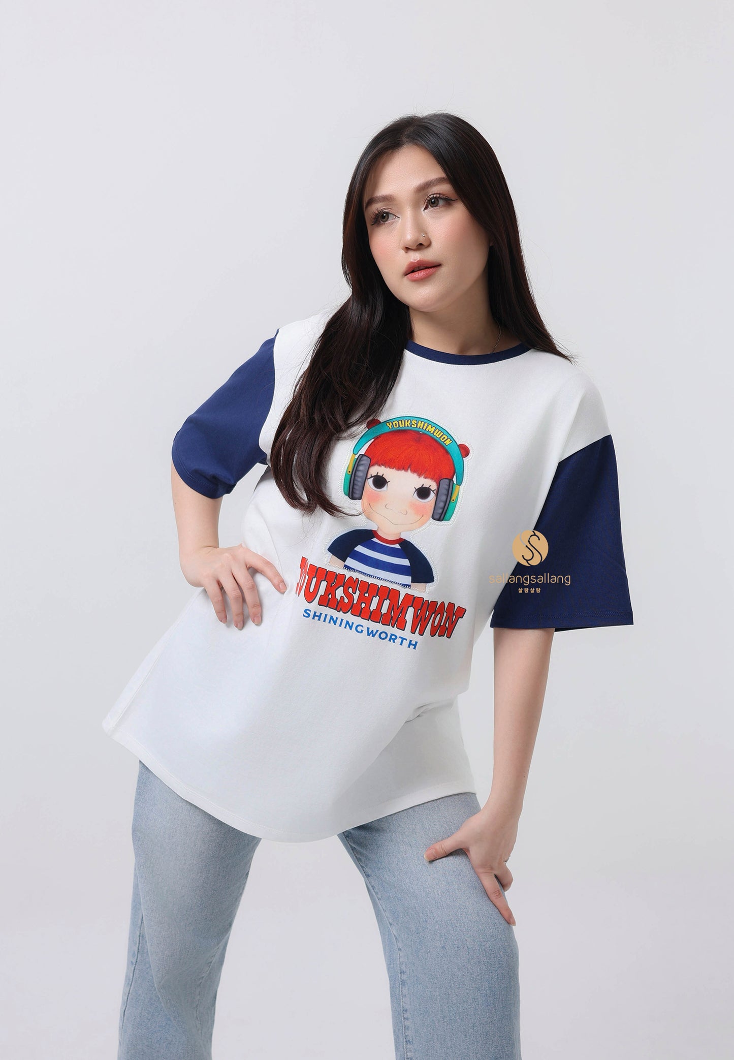 Sleeve Coloration T-Shirt F Gaeddongi