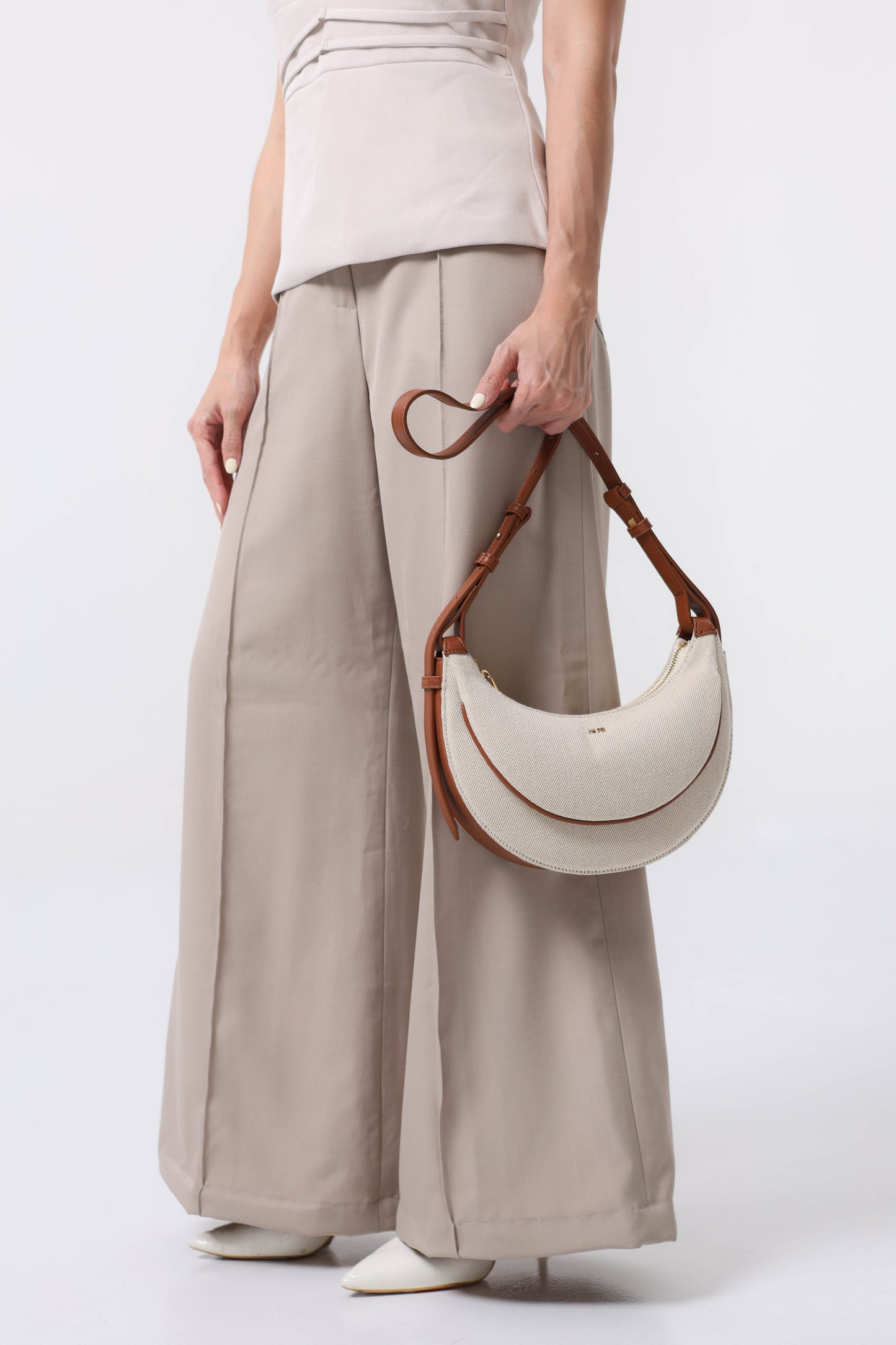 Sharon Crossbody Bag - Brown Canvas