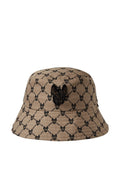 Jacquard Monogram Bucket Hat Pattern Beige