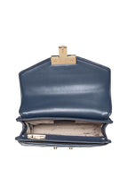Rose Quilted Leather Small Crossbody Navy