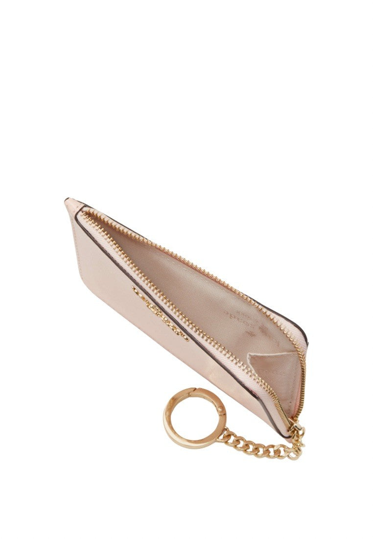 Madison Medium L-Zip Card Holder Conch Pink