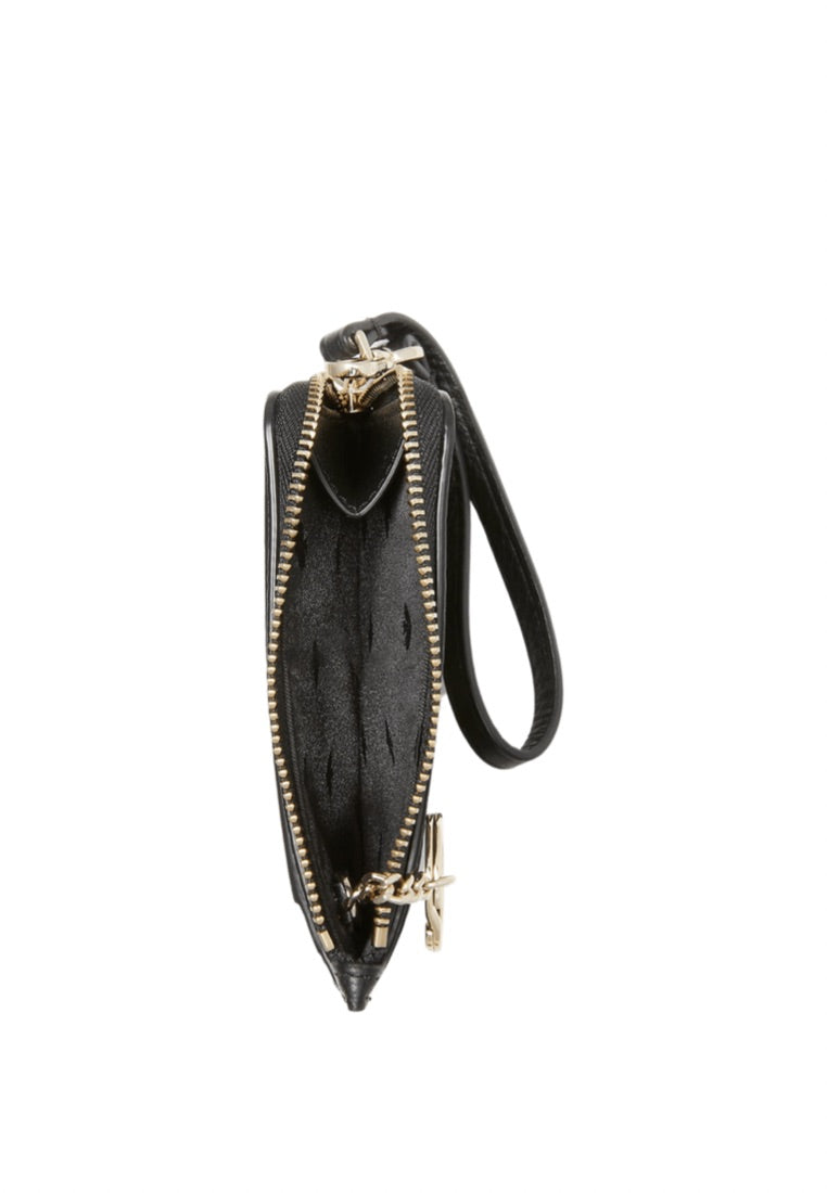Leila Small Card Holder Wristlet Black