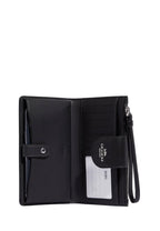 Tech Wallet In Colorblock Signature Canvas Graphite Black