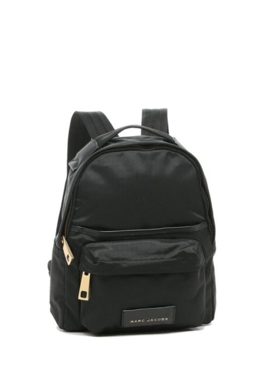 Varsity Black Nylon Mini Backpack