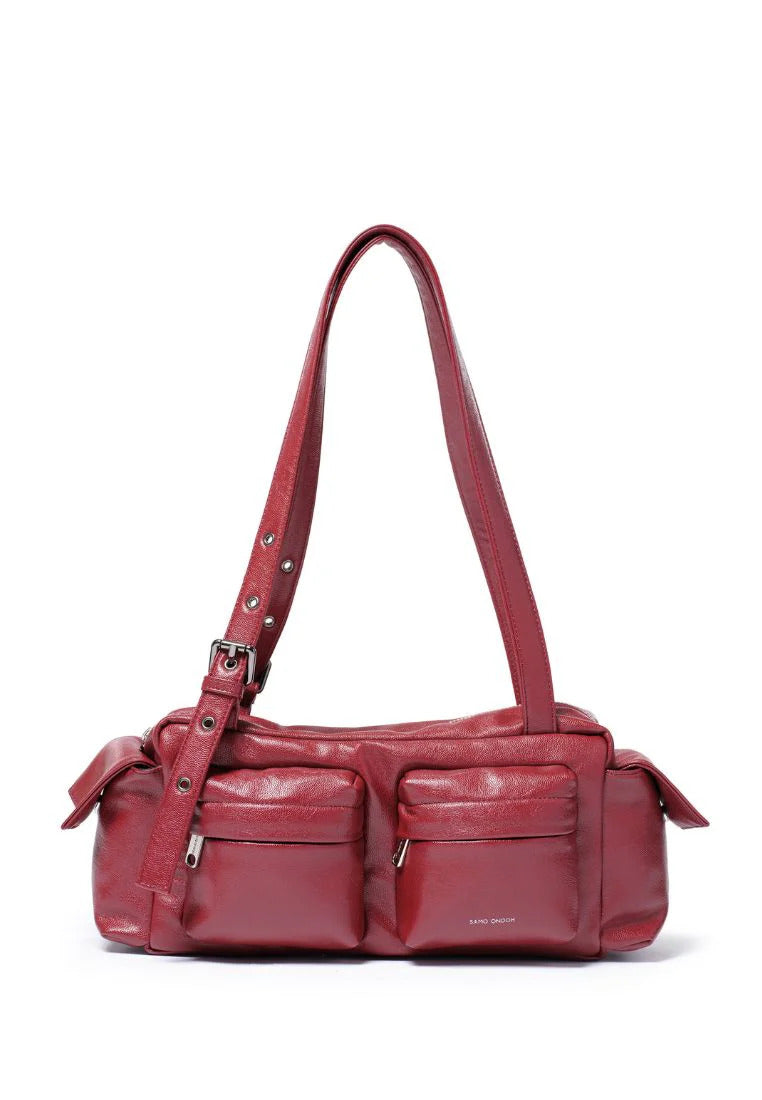 [DEFECT SALE 290] Pocket Utility Bag M Goat Red