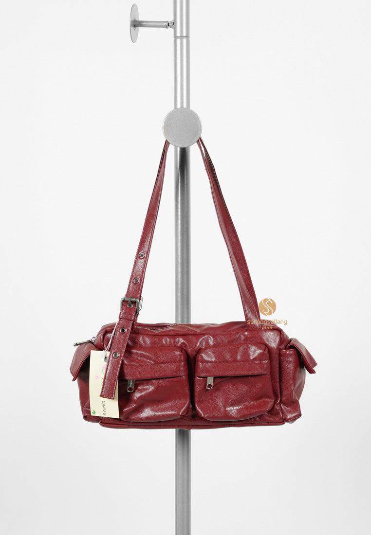 [DEFECT SALE 290] Pocket Utility Bag M Goat Red