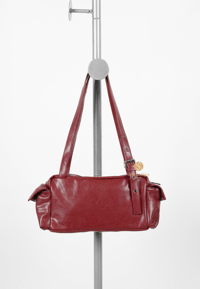[DEFECT SALE 290] Pocket Utility Bag M Goat Red